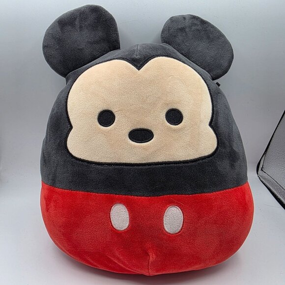 Disney Squishmallows Mickey Mouse Plush Black Red Soft Toy 12" Kellytoy - Picture 1 of 7